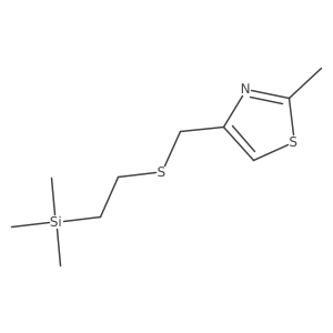 2-Methyl-4-({[2-(trimethylsilyl)ethyl]sulfanyl}methyl)-1,3-thiazole结构式