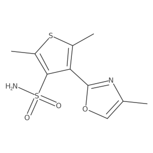 2,5-Dimethyl-4-(4-methyl-1,3-oxazol-2-yl)thiophene-3-sulfonamide Structure