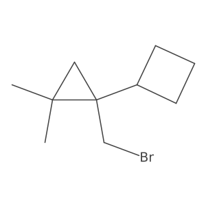 [1-(Bromomethyl)-2,2-dimethylcyclopropyl]cyclobutane结构式