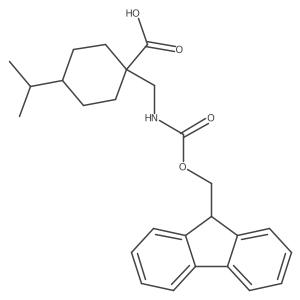 1-[({[(9H-fluoren-9-yl)methoxy]carbonyl}amino)methyl]-4-(propan-2-yl)cyclohexane-1-carboxylic acid Structure