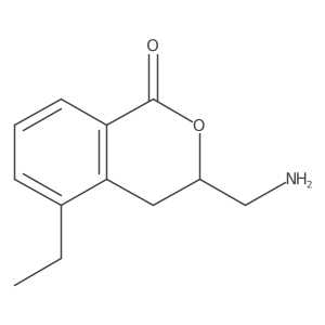 3-(aminomethyl)-5-ethyl-3,4-dihydro-1H-2-benzopyran-1-one Structure