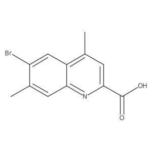 6-Bromo-4,7-dimethylquinoline-2-carboxylic acid结构式