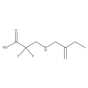 2,2-Difluoro-3-[(2-methylidenebutyl)amino]propanoic acid结构式