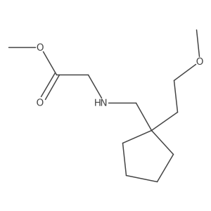 Methyl 2-({[1-(2-methoxyethyl)cyclopentyl]methyl}amino)acetate结构式