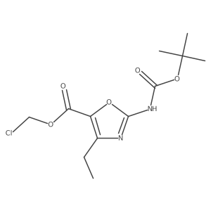 Chloromethyl 2-{[(tert-butoxy)carbonyl]amino}-4-ethyl-1,3-oxazole-5-carboxylate Structure