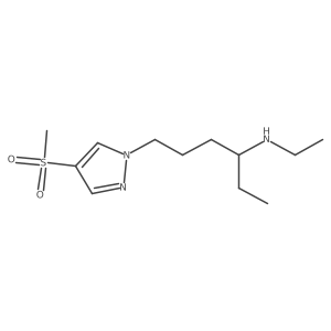 ethyl[6-(4-methanesulfonyl-1H-pyrazol-1-yl)hexan-3-yl]amine Structure