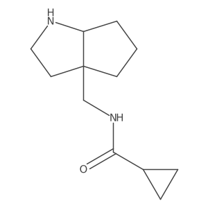 rac-N-{[(3aR,6aR)-octahydrocyclopenta[b]pyrrol-3a-yl]methyl}cyclopropanecarboxamide结构式