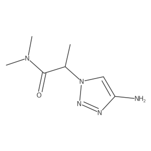 2-(4-amino-1H-1,2,3-triazol-1-yl)-N,N-dimethylpropanamide结构式