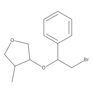 3-(2-Bromo-1-phenylethoxy)-4-methyloxolane Structure