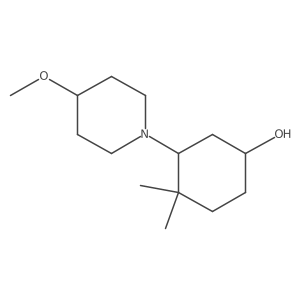 3-(4-Methoxypiperidin-1-yl)-4,4-dimethylcyclohexan-1-ol结构式