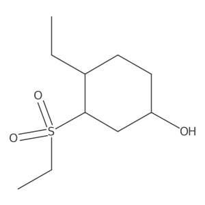 3-(Ethanesulfonyl)-4-ethylcyclohexan-1-ol结构式