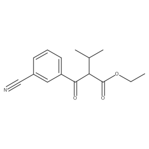 Ethyl 2-(3-cyanobenzoyl)-3-methylbutanoate Structure
