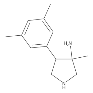4-(3,5-Dimethylphenyl)-3-methylpyrrolidin-3-amine结构式