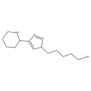 5-[4-(piperidin-2-yl)-1H-1,2,3-triazol-1-yl]pentan-1-ol结构式