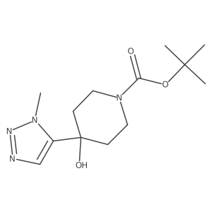 tert-butyl 4-hydroxy-4-(1-methyl-1H-1,2,3-triazol-5-yl)piperidine-1-carboxylate结构式