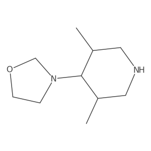 3,5-Dimethyl-4-(1,3-oxazolidin-3-yl)piperidine Structure