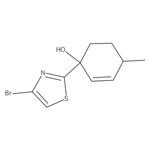 1-(4-Bromo-1,3-thiazol-2-yl)-4-methylcyclohex-2-en-1-ol结构式