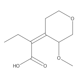 2-[(4Z)-3-methoxyoxan-4-ylidene]butanoic acid Structure