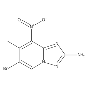 6-Bromo-7-methyl-8-nitro-[1,2,4]triazolo[1,5-a]pyridin-2-amine Structure