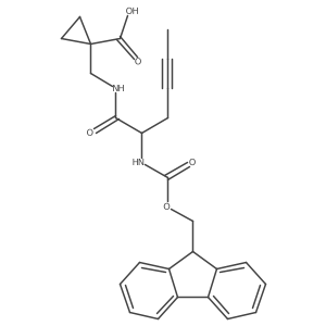 1-{[2-({[(9H-fluoren-9-yl)methoxy]carbonyl}amino)hex-4-ynamido]methyl}cyclopropane-1-carboxylic acid结构式