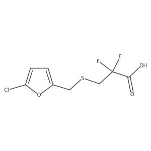 3-{[(5-Chlorofuran-2-yl)methyl]sulfanyl}-2,2-difluoropropanoic acid Structure