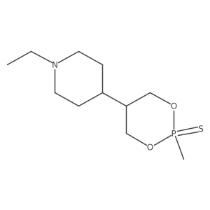 5-(1-Ethylpiperidin-4-yl)-2-methyl-1,3,2lambda5-dioxaphosphinane-2-thione结构式