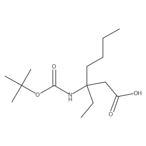 3-{[(Tert-butoxy)carbonyl]amino}-3-ethylheptanoic acid结构式