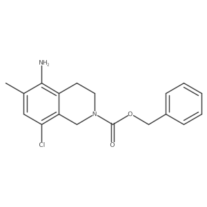 Benzyl 5-amino-8-chloro-6-methyl-1,2,3,4-tetrahydroisoquinoline-2-carboxylate结构式