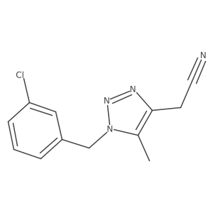 2-{1-[(3-chlorophenyl)methyl]-5-methyl-1H-1,2,3-triazol-4-yl}acetonitrile结构式