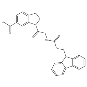 1-[2-({[(9H-fluoren-9-yl)methoxy]carbonyl}amino)acetyl]-2,3-dihydro-1H-indole-6-carboxylic acid Structure