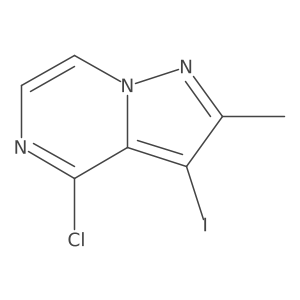 4-Chloro-3-iodo-2-methylpyrazolo[1,5-a]pyrazine结构式