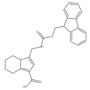 6-[({[(9H-fluoren-9-yl)methoxy]carbonyl}amino)methyl]-1H,3H,4H-pyrrolo[2,1-c][1,4]oxazine-8-carboxylic acid Structure