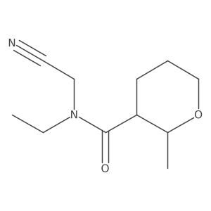 N-(Cyanomethyl)-N-ethyl-2-methyloxane-3-carboxamide结构式