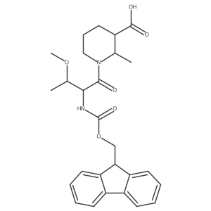 (2RS,3RS)-1-[(2S,3R)-2-({[(9H-fluoren-9-yl)methoxy]carbonyl}amino)-3-methoxybutanoyl]-2-methylpiperidine-3-carboxylic acid Structure