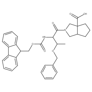rac-(3aR,6aR)-2-[3-(benzyloxy)-2-({[(9H-fluoren-9-yl)methoxy]carbonyl}amino)butanoyl]-octahydrocyclopenta[c]pyrrole-3a-carboxylic acid Structure