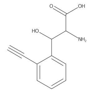 2-Amino-3-(2-ethynylphenyl)-3-hydroxypropanoic acid结构式