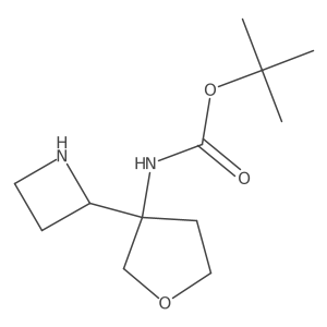 tert-butyl N-[3-(azetidin-2-yl)oxolan-3-yl]carbamate结构式