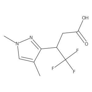 3-(1,4-dimethyl-1H-pyrazol-3-yl)-4,4,4-trifluorobutanoic acid Structure