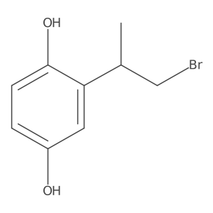 2-(1-Bromopropan-2-yl)benzene-1,4-diol结构式