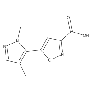 5-(1,4-dimethyl-1H-pyrazol-5-yl)-1,2-oxazole-3-carboxylic acid Structure