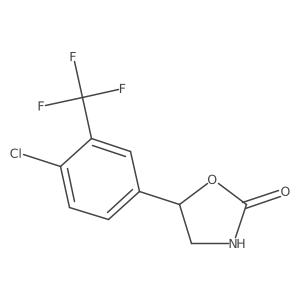 5-[4-Chloro-3-(trifluoromethyl)phenyl]-1,3-oxazolidin-2-one结构式