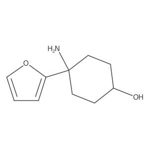 4-Amino-4-(furan-2-yl)cyclohexan-1-ol结构式