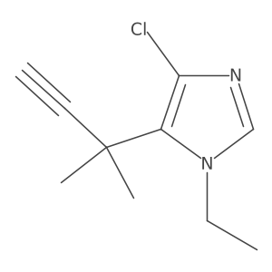 4-chloro-1-ethyl-5-(2-methylbut-3-yn-2-yl)-1H-imidazole Structure