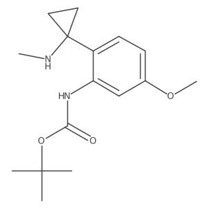 tert-butyl N-{5-methoxy-2-[1-(methylamino)cyclopropyl]phenyl}carbamate结构式