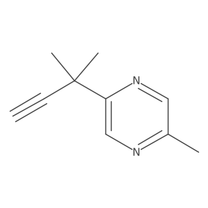 2-Methyl-5-(2-methylbut-3-yn-2-yl)pyrazine Structure