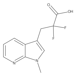 2,2-difluoro-3-{1-methyl-1H-pyrrolo[2,3-b]pyridin-3-yl}propanoic acid Structure