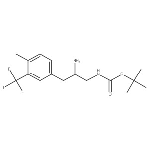 tert-butyl N-{2-amino-3-[4-methyl-3-(trifluoromethyl)phenyl]propyl}carbamate Structure