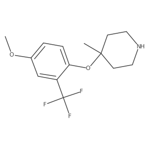 4-[4-Methoxy-2-(trifluoromethyl)phenoxy]-4-methylpiperidine Structure