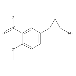 2-(4-Methoxy-3-nitrophenyl)cyclopropan-1-amine结构式