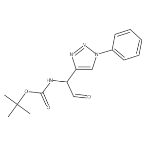 tert-butyl N-[2-oxo-1-(1-phenyl-1H-1,2,3-triazol-4-yl)ethyl]carbamate Structure
